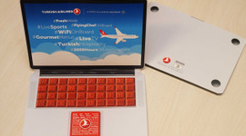 THY'den yolcularına Laptop şeklinde çikolata