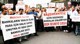 Dövizzedeler BDDK önünde eylem yaptı!