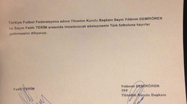 İşte Terim'in TFF ile imzaladığı kağıt!