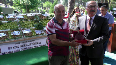 Organik kuru incirini Vali aldı