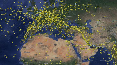 Türk hava sahasından 15 saniyede bir uçak geçti
