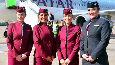 Katar'ın kabin görevlisi alım başvuruları başladı, maaş ortalaması da belli oldu