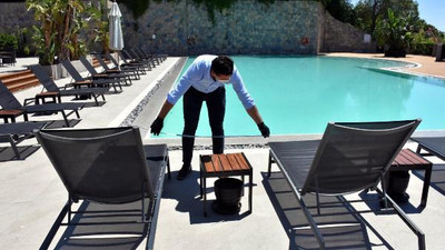 Otellerde sosyal mesafe hazırlığı