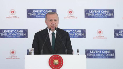 Cumhurbaşkanı Erdoğan'dan cami açılışında Ayasofya mesajı