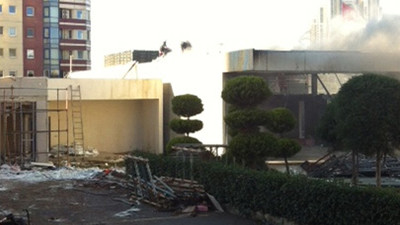 Ağaoğlu'nun satış ofisinde yangın çıktı