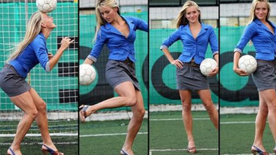 Yedek kulübesindeki dünya güzeli!