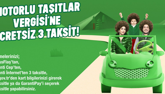 Motorlu Taşıtlar Vergisi Bonus Kredi Kartına 3 Taksit!