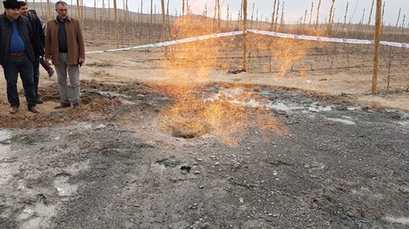Su ararken gaz çıktı