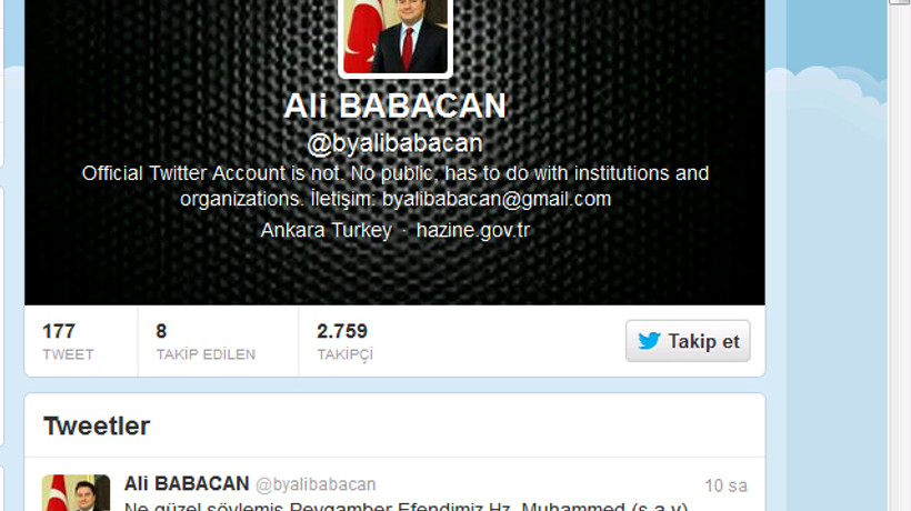 Babacan tweetleri sahte çıktı!