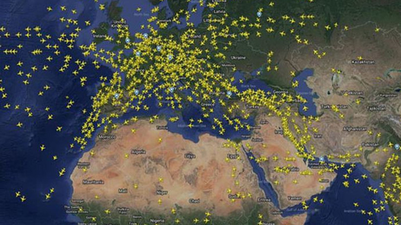 Türk hava sahasından 15 saniyede bir uçak geçti