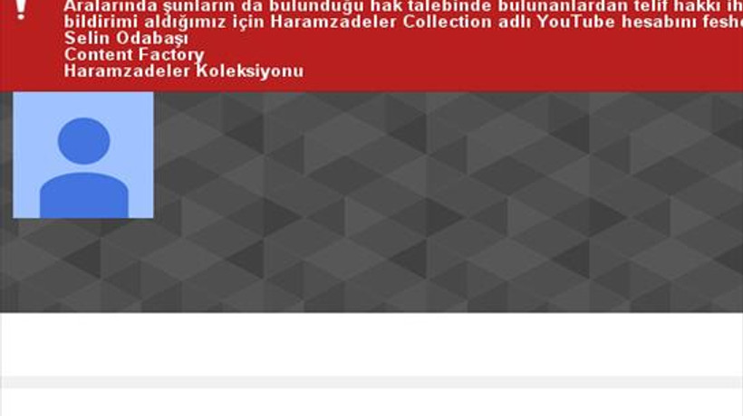Haramzadelerin Youtube hesabı kapatıldı!