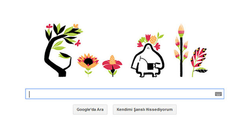 İlkbahar ekinoksu doodle oldu
