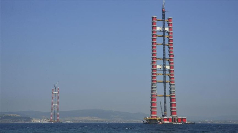 1915 Çanakkale Köprüsü'nün kırmızı beyaz kulelerinde sona yaklaşılıyor