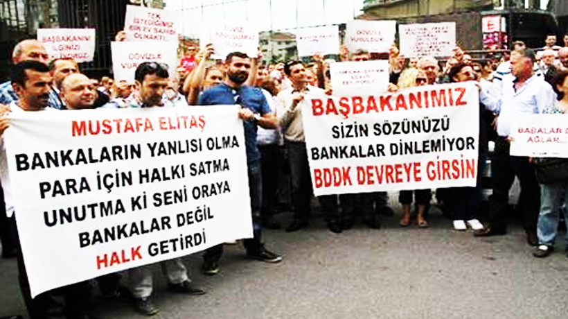 Dövizzedeler BDDK önünde eylem yaptı!