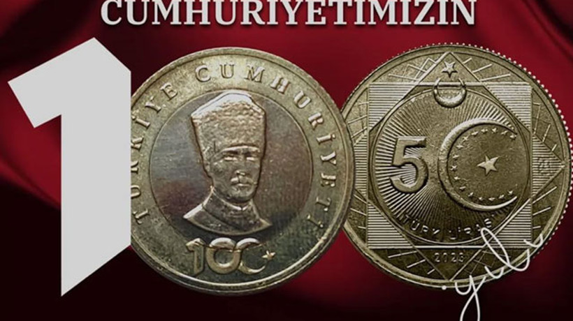 Cumhuriyet'in 100. yılına özel hatıra parası