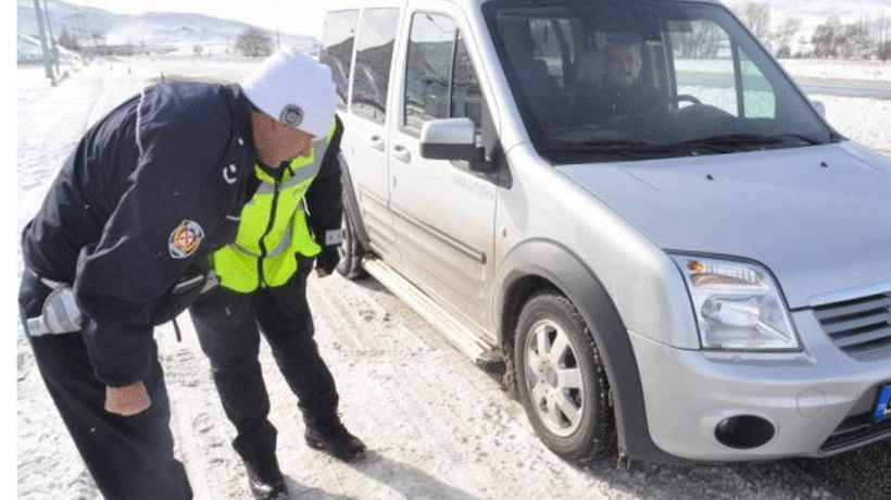 Kar lastiği takmayana 571 lira ceza