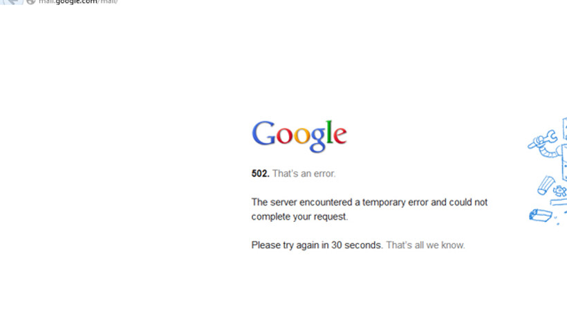 Gmail çöktü!